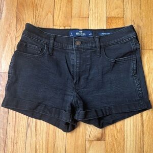 Black Stretch Hollister Jean Shorts